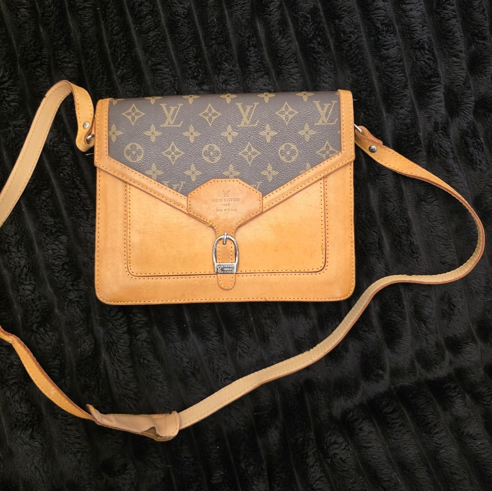 Louis Vuitton Brown and Tan Crossbody Bag
